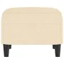 Reposapiés de tela crema 60x50x41 cm de vidaXL, Otomanas - Ref: Foro24-349281, Precio: 53,42 €, Descuento: %