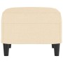 Reposapiés de tela crema 60x50x41 cm de vidaXL, Otomanas - Ref: Foro24-349281, Precio: 54,23 €, Descuento: %