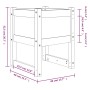 Jardinera 2 unidades madera maciza de pino gris 40x40x52,5 cm de vidaXL, Maceteros y jardineras - Ref: Foro24-822112, Precio:...