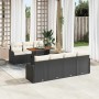 Conjunto de sofá de jardín con cojín Manual 8 pcs Negro y crema en Sofás de exterior | Comprar online en Foru.es
