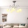 Lámpara de techo pantallas cristal redonda 5 bombillas LED G9 de vidaXL, Apliques de techo - Ref: Foro24-337907, Precio: 44,6...