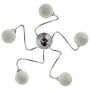 Lámpara de techo pantallas cristal redonda 5 bombillas LED G9 de vidaXL, Apliques de techo - Ref: Foro24-337907, Precio: 45,0...