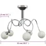 Lámpara de techo pantallas cristal redonda 5 bombillas LED G9 de vidaXL, Apliques de techo - Ref: Foro24-337907, Precio: 44,6...