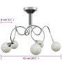 Lámpara de techo pantallas cristal redonda 5 bombillas LED G9 de vidaXL, Apliques de techo - Ref: Foro24-337907, Precio: 45,0...