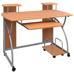 Brauner Computertisch aus Sperrholz, 110 x 52 x 88,5 cm von vidaXL, Schreibtische - Ref: Foro24-20583, Preis: 100,83 €, Rabat...