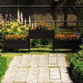 Jardinera madera maciza de pino negro 245,5x44x75 cm de vidaXL, Maceteros y jardineras - Ref: Foro24-822256, Precio: 136,62 €...