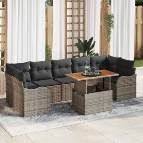 Conjunto de sofás de jardín 8 pcs Gris ratán sintético en Sofás de exterior | Comprar online en Foru.es