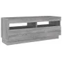 Set muebles TV con LEDs 3 pzas madera contrachapada gris Sonoma de vidaXL, Muebles TV - Ref: Foro24-3120177, Precio: 170,54 €...