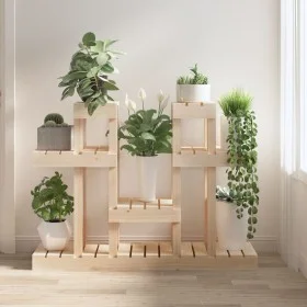 Soporte para plantas madera maciza de pino 104,5x25x77,5 cm de vidaXL, Soportes para macetas - Ref: Foro24-822097, Precio: 73...