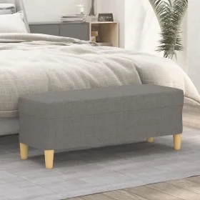 Banco de tela gris oscuro 100x35x41 cm de vidaXL, Bancos - Ref: Foro24-349376, Precio: 53,36 €, Descuento: %