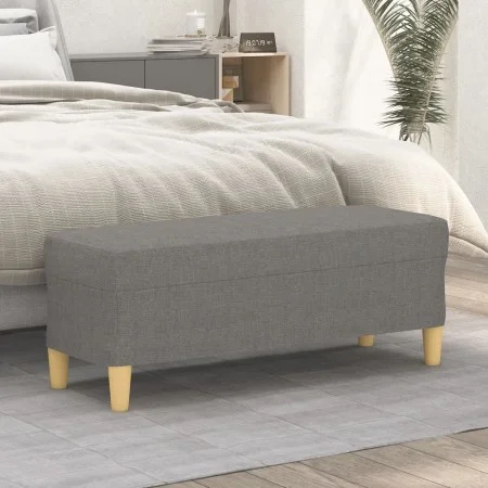 Banco de tela gris oscuro 100x35x41 cm de vidaXL, Bancos - Ref: Foro24-349376, Precio: 53,36 €, Descuento: %