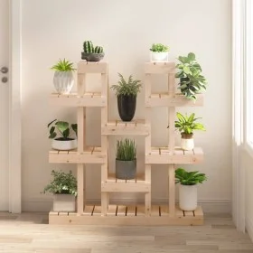 Soporte para plantas madera maciza de pino 104,5x25x109,5 cm de vidaXL, Soportes para macetas - Ref: Foro24-822092, Precio: 9...