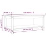 Mesa de centro madera maciza de pino marrón miel 110x55x45 cm de vidaXL, Mesas de centro - Ref: Foro24-822275, Precio: 97,39 ...