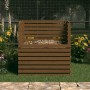 Compostador de madera maciza de pino marrón miel 100x100x102 cm de vidaXL, Compostadores - Ref: Foro24-822195, Precio: 188,71...