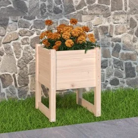 Jardinera de madera maciza de pino 40x40x52,5 cm de vidaXL, Maceteros y jardineras - Ref: Foro24-822107, Precio: 34,57 €, Des...