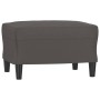 Reposapiés de cuero sintético gris 60x50x41 cm de vidaXL, Otomanas - Ref: Foro24-349290, Precio: 58,83 €, Descuento: %