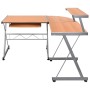 Escritorio de esquina madera contrachapada marrón 132x112x99 cm de vidaXL, Escritorios - Ref: Foro24-20586, Precio: 80,30 €, ...