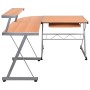 Escritorio de esquina madera contrachapada marrón 132x112x99 cm de vidaXL, Escritorios - Ref: Foro24-20586, Precio: 80,30 €, ...