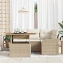 Conjunto de sofá de jardín con cojín Manual 5 pcs beige y crema en Sofás de exterior | Comprar online en Foru.es