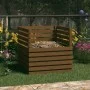 Honey brown solid pine wood composter 80x80x78 cm by vidaXL, Composters - Ref: Foro24-822190, Price: 114,25 €, Discount: %