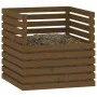 Honey brown solid pine wood composter 80x80x78 cm by vidaXL, Composters - Ref: Foro24-822190, Price: 114,25 €, Discount: %
