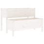 Jardinera de madera de pino maciza blanca 110x84x75 cm de vidaXL, Maceteros y jardineras - Ref: Foro24-822263, Precio: 129,29...