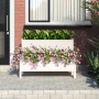 Jardinera de madera de pino maciza blanca 110x84x75 cm de vidaXL, Maceteros y jardineras - Ref: Foro24-822263, Precio: 129,29...
