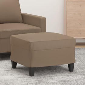 Reposapiés de cuero sintético color capuchino 60x50x41 cm de vidaXL, Otomanas - Ref: Foro24-349340, Precio: 54,03 €, Descuent...