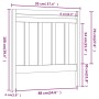 Cabecero de cama madera maciza de pino gris 95x4x100 cm de vidaXL, Cabeceros y pies de cama - Ref: Foro24-822244, Precio: 30,...