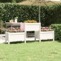 Jardinera de madera de pino maciza blanca 178,5x44x75 cm de vidaXL, Maceteros y jardineras - Ref: Foro24-822248, Precio: 115,...