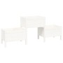 Jardinera de madera de pino maciza blanca 178,5x44x75 cm de vidaXL, Maceteros y jardineras - Ref: Foro24-822248, Precio: 115,...