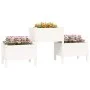 Jardinera de madera de pino maciza blanca 178,5x44x75 cm de vidaXL, Maceteros y jardineras - Ref: Foro24-822248, Precio: 114,...
