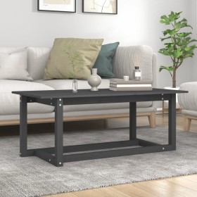 Mesa de centro de madera maciza de pino gris 110x55x45 cm de vidaXL, Mesas de centro - Ref: Foro24-822169, Precio: 78,35 €, D...