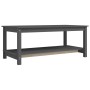 Mesa de centro de madera maciza de pino gris 110x55x45 cm de vidaXL, Mesas de centro - Ref: Foro24-822274, Precio: 78,95 €, D...