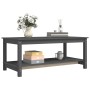 Mesa de centro de madera maciza de pino gris 110x55x45 cm de vidaXL, Mesas de centro - Ref: Foro24-822274, Precio: 78,95 €, D...