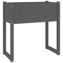 Jardinera de madera maciza de pino gris 78x40x81 cm de vidaXL, Maceteros y jardineras - Ref: Foro24-822134, Precio: 64,87 €, ...