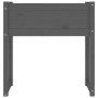 Jardinera de madera maciza de pino gris 78x40x81 cm de vidaXL, Maceteros y jardineras - Ref: Foro24-822134, Precio: 65,75 €, ...