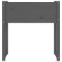 Jardinera de madera maciza de pino gris 78x40x81 cm de vidaXL, Maceteros y jardineras - Ref: Foro24-822134, Precio: 64,87 €, ...