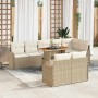 Conjunto de sofá de jardín con cojín Manual 9 pcs beige y crema en Sofás de exterior | Comprar online en Foru.es