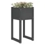Jardinera de madera maciza de pino gris 40x40x81 cm de vidaXL, Maceteros y jardineras - Ref: Foro24-822126, Precio: 42,37 €, ...