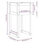 Jardinera de madera maciza de pino gris 40x40x81 cm de vidaXL, Maceteros y jardineras - Ref: Foro24-822126, Precio: 42,37 €, ...