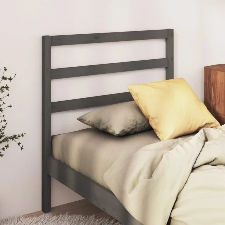 Bettkopfteil aus massivem grauem Kiefernholz, 95 x 4 x 100 cm von vidaXL, Kopf- und Fußteile - Ref: Foro24-822234, Preis: 24,...