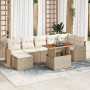 Conjunto de sofá de jardín con cojín 8 pcs beige y crema en Sofás de exterior | Comprar online en Foru.es