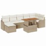 Conjunto de sofá de jardín con cojín 8 pcs beige y crema en Sofás de exterior | Comprar online en Foru.es