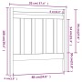 Cabecero de cama madera maciza de pino blanco 95x4x100 cm de vidaXL, Cabeceros y pies de cama - Ref: Foro24-822243, Precio: 3...