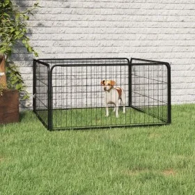 Dog run 4 panels powder coated steel by vidaXL, Dog kennels and fences - Ref: Foro24-171794, Price: 63,82 €, Discount: %