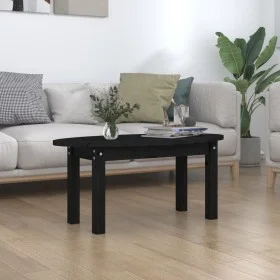 Couchtisch aus massivem schwarzem Kiefernholz, 80 x 40 x 35 cm von vidaXL, Couchtisch - Ref: Foro24-822351, Preis: 46,84 €, R...