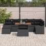 Conjunto de sofá de jardín con cojín 8 pcs Negro en Sofás de exterior | Comprar online en Foru.es