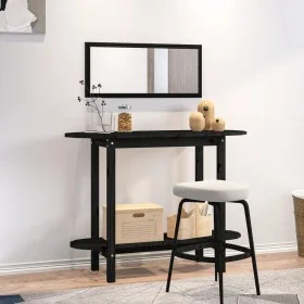 Solid black pine wood console table 110x40x80 cm by vidaXL, Coffee table - Ref: Foro24-822301, Price: 70,98 €, Discount: %