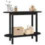 Solid black pine wood console table 110x40x80 cm by vidaXL, Coffee table - Ref: Foro24-822301, Price: 70,98 €, Discount: %